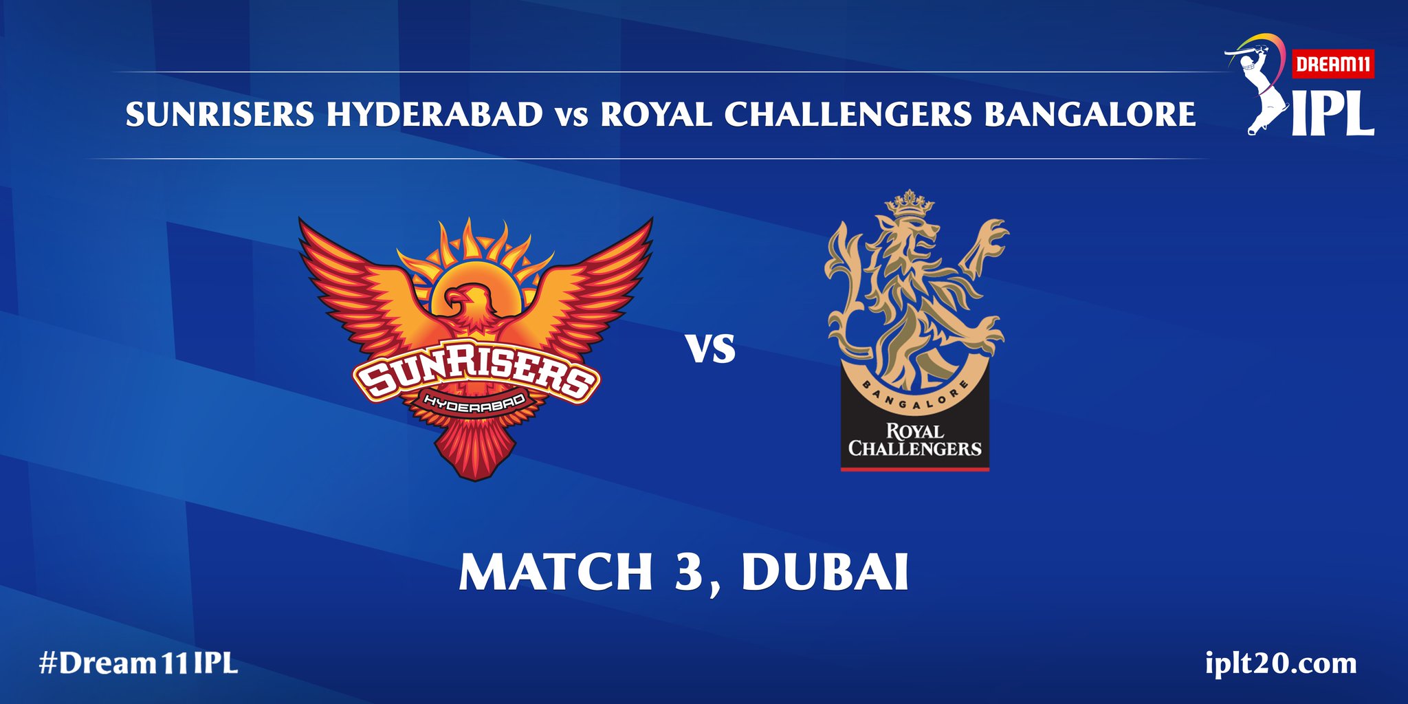 SunRisers face RCB at the Dubai International Cricket Stadium 