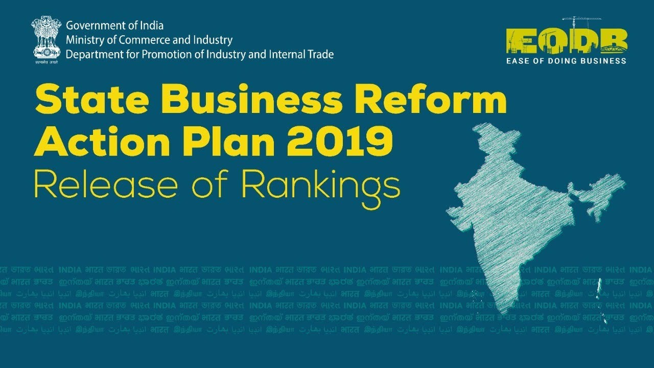 Top states under State Reform Action Plan 2019 are Andhra Pradesh, Uttar Pradesh and Telangana
