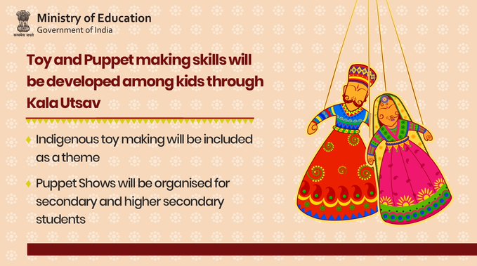 Toy-making will be introduced as a theme in Kala Utsav 