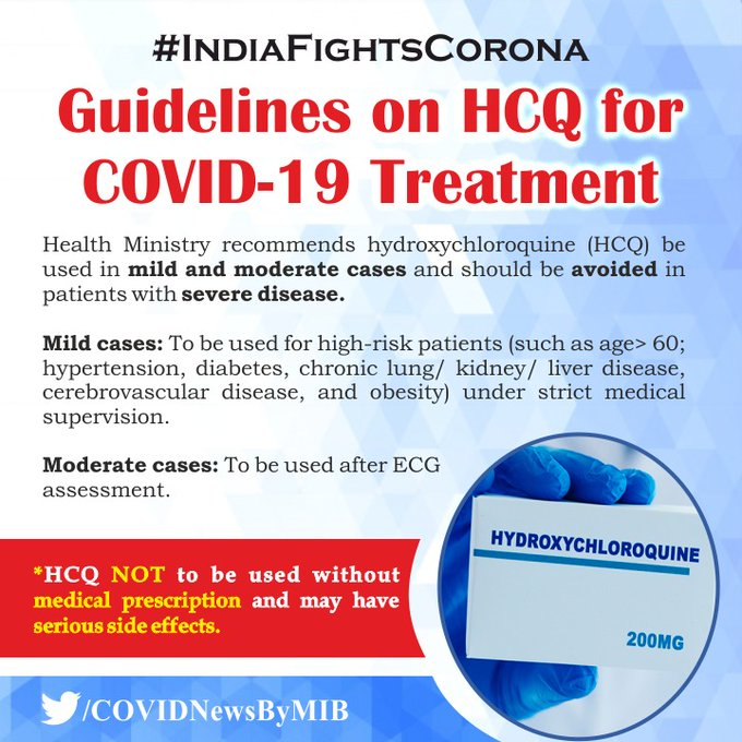 Guidelines on HCQ for COVID19 Treatment