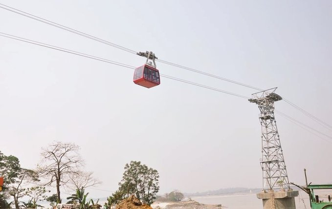 INDIA&rsquo;s Longest river ropeway  inaugurated