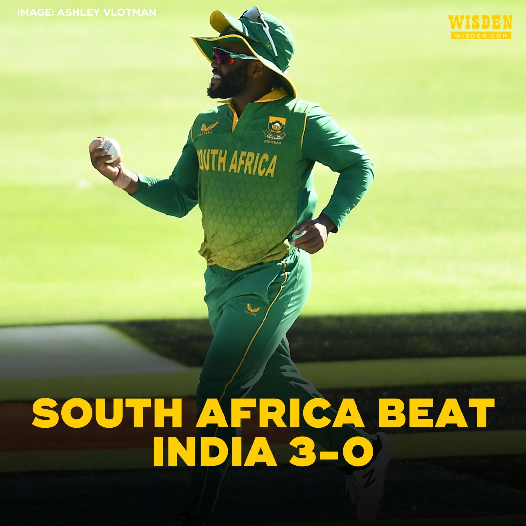 South Africa complete a 3-0 clean sweep of India in the ODI series. 
