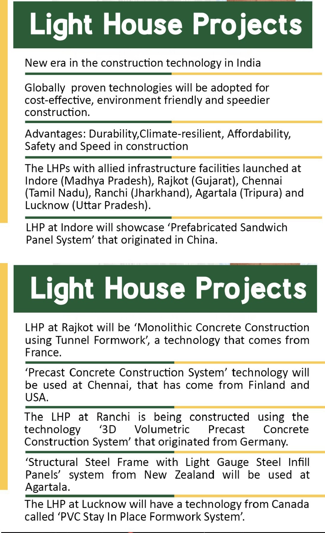 PM lays foundation stone of  Light House projects (LHPs) across six states