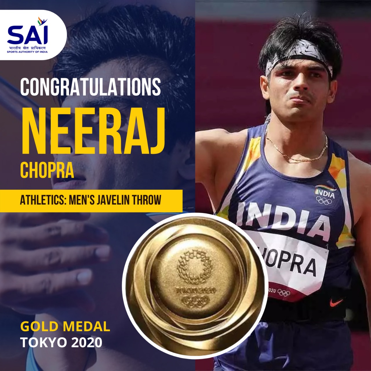 Perfect podium finish for INDIA at Tokyo2020