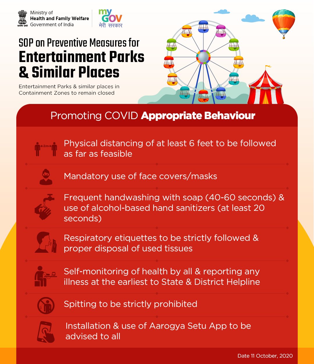 SOP on preventing measures for Entertainment Parks and Similar places