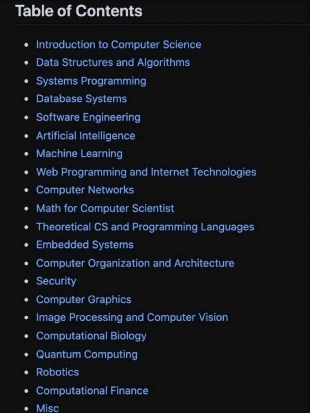 800 free Computer Science classes