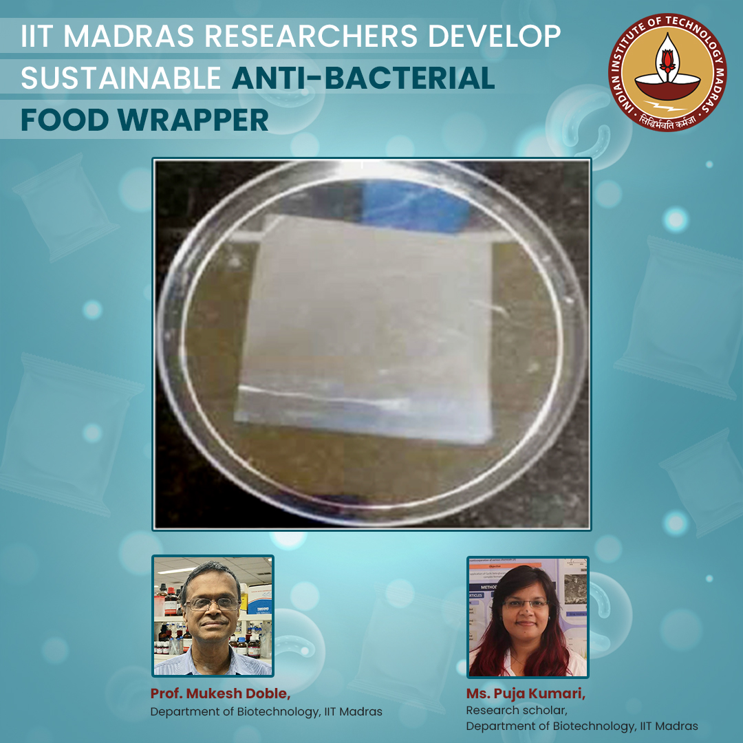 IIT Madras has developed a Sustainable Antimicrobial Wrapping Material